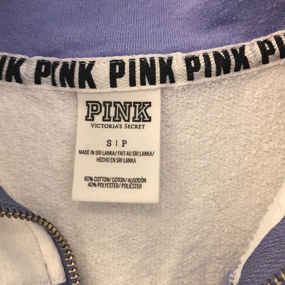Pink Victoria’s Secret 1/4 Zip Sweatshirt - Picture 6 of 6